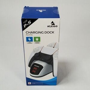 PS5 Charging Dock, Dual Charing Station with Red and Green LED Indicator Nexigo
